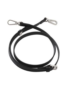 Black Leather Silver Replacement Crossbody Strap